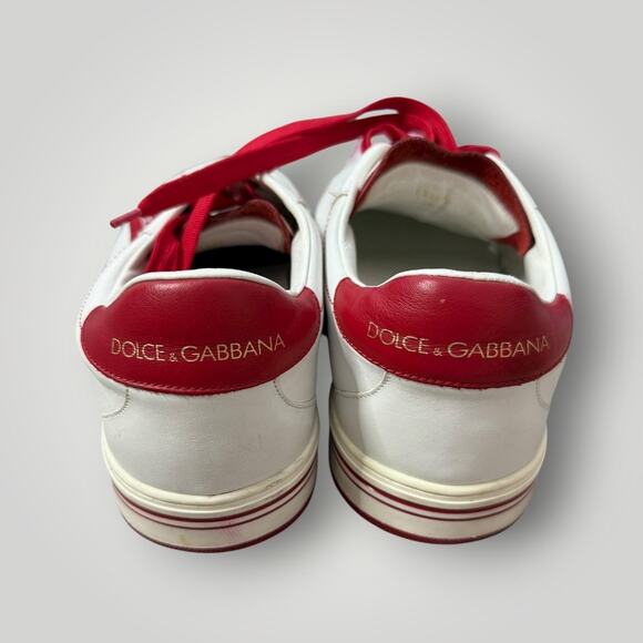 Dolce & Gabbana Men’s Sneakers White Red Size 8 (Made in Italy) - Picture 4 of 10